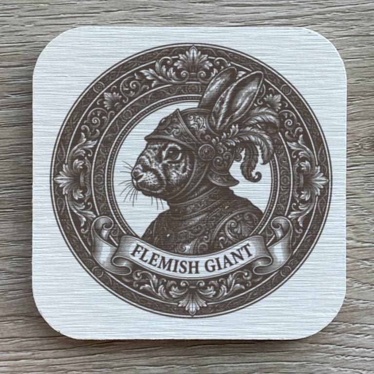 Flemish Giant Renaissance Portrait Coaster Set