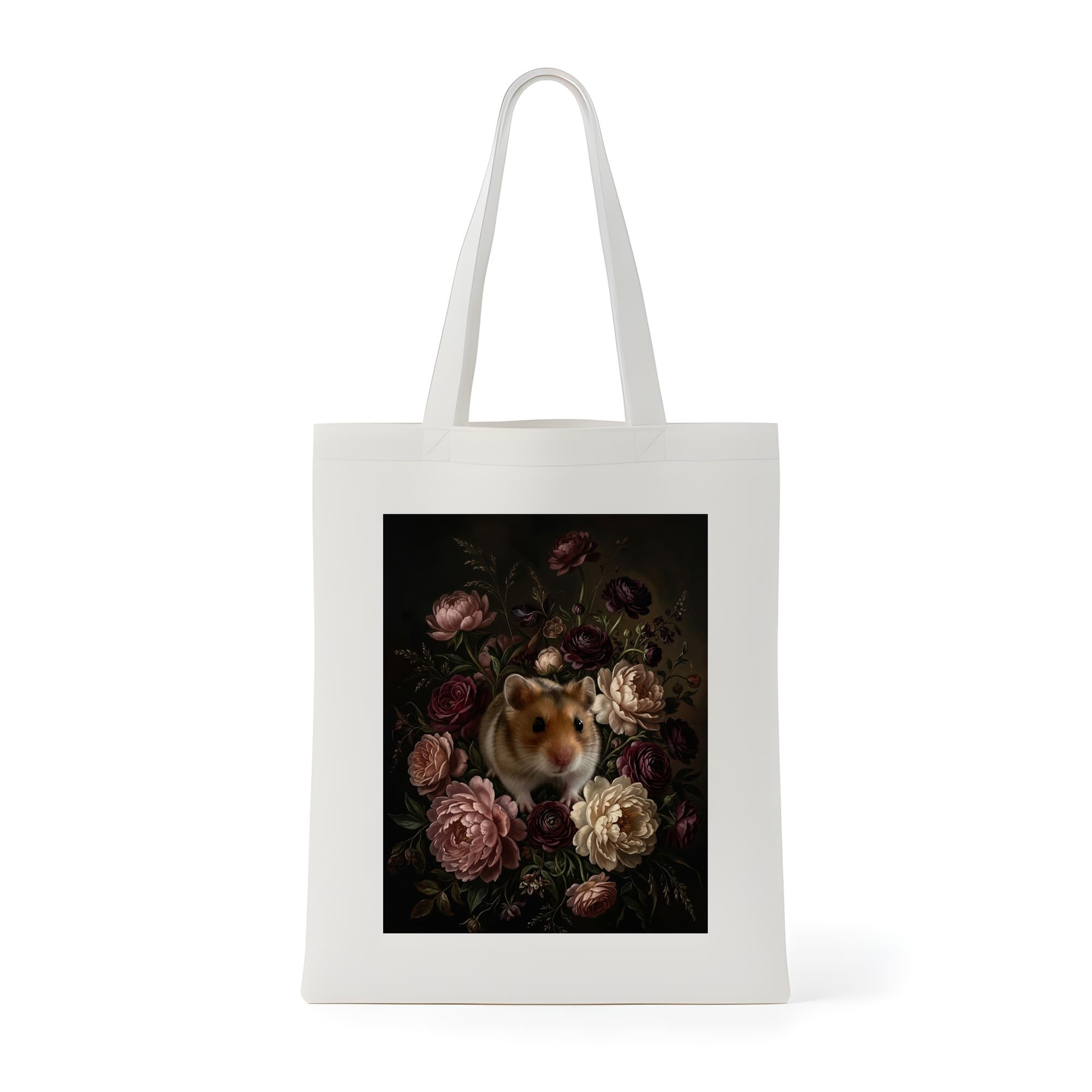 Campbell's dwarf hamster Floral Oil-Painting Floral Tote Bag