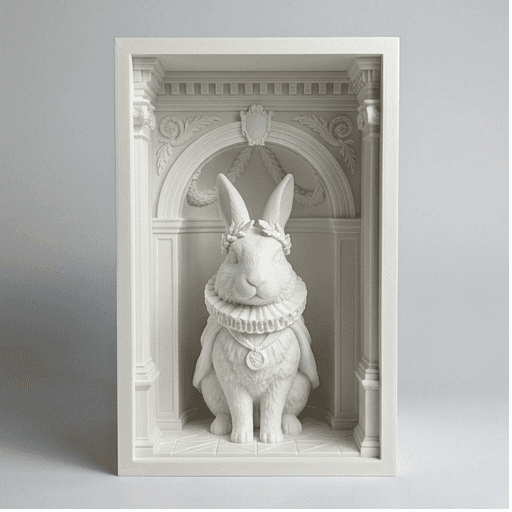 Lionhead Renaissance Portrait Booknook Diorama
