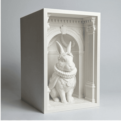 Lionhead Renaissance Portrait Booknook Diorama 2