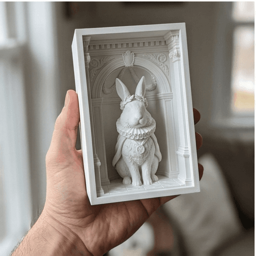 Lionhead Renaissance Portrait Booknook Diorama 3