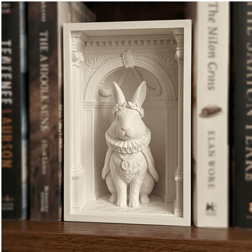 Lionhead Renaissance Portrait Booknook Diorama 4