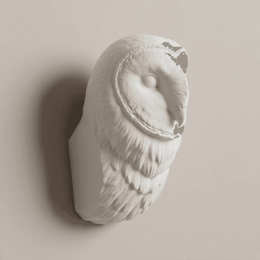 メンフクロウのルネサンス肖像画壁掛けレリーフ 2