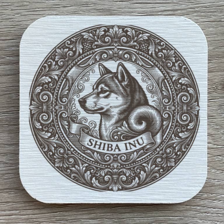 柴犬のルネサンス肖像画コースターセット