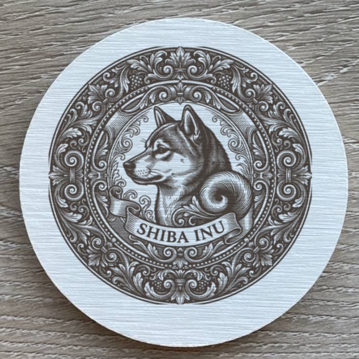 柴犬のルネサンス肖像画コースターセット 2