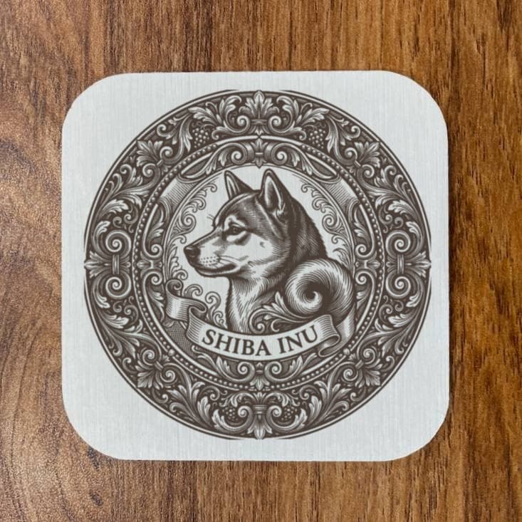 柴犬のルネサンス肖像画コースターセット 4
