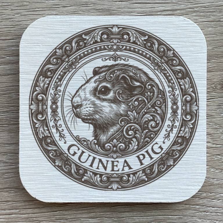 モルモットのルネサンス肖像画コースターセット