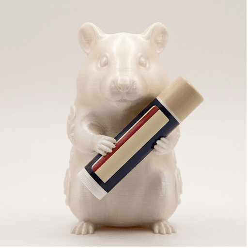 Golden hamster Renaissance Portrait Lip Balm Case (Pearl White)
