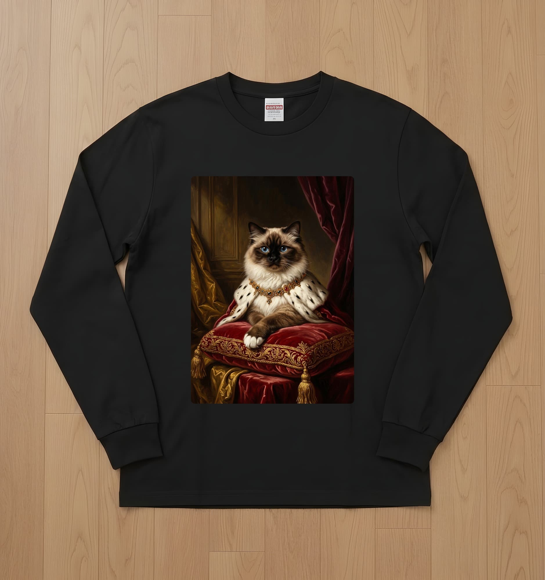 Himalayan Renaissance Portrait Long Sleeve T-Shirt (Black)