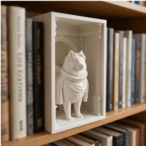 サモエドのルネサンス肖像画ブックヌーク 4