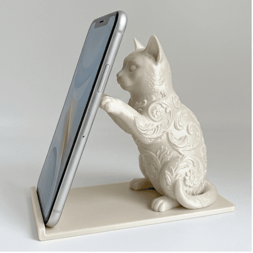 シャルトリューのルネサンス肖像画スマホスタンド(シルクホワイト)