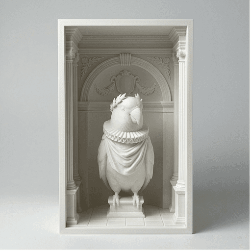 コザクラインコのルネサンス肖像画ブックヌーク