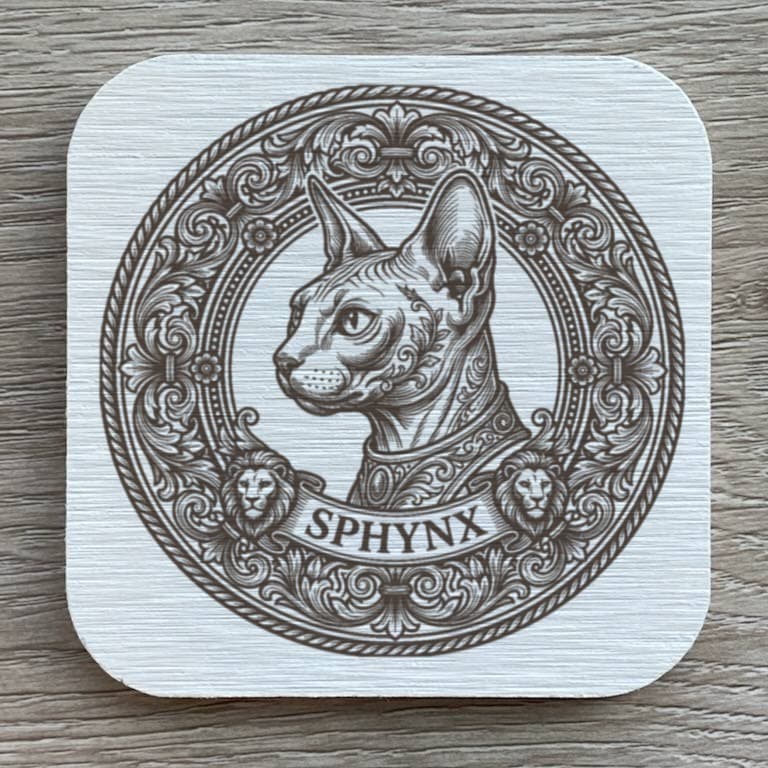 Sphynx Renaissance Portrait Coaster Set
