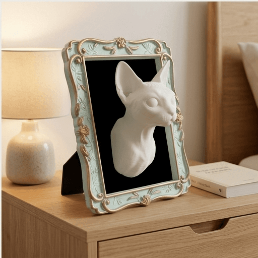 Devon Rex Renaissance Portrait Wall Relief
