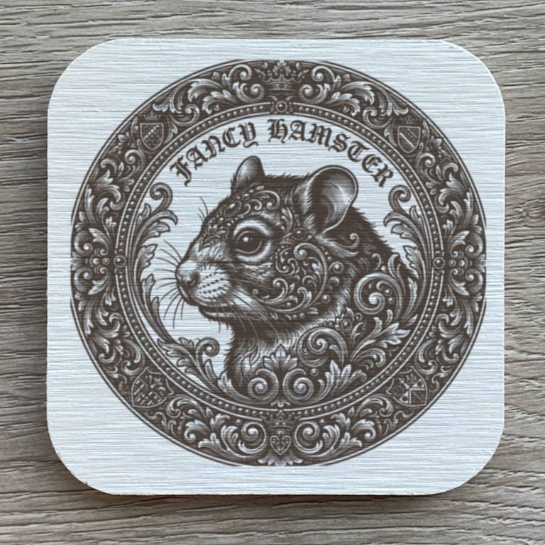ファンシーハムスターのルネサンス肖像画コースターセット