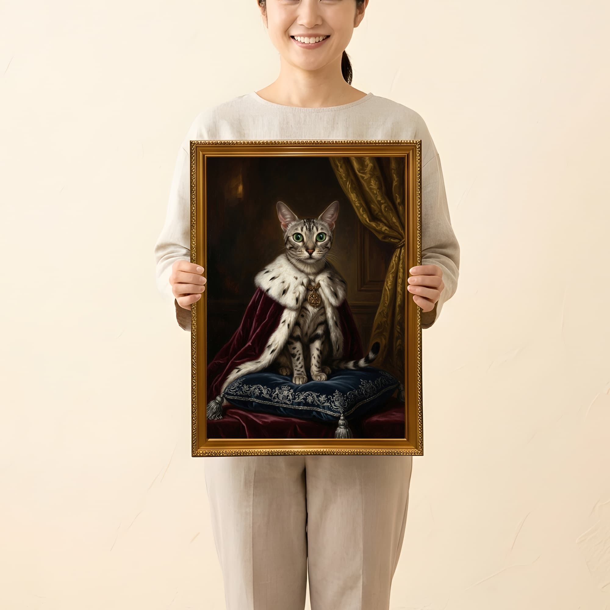 エジプシャンマウのルネサンス肖像画額装プリント(A3サイズ) 2