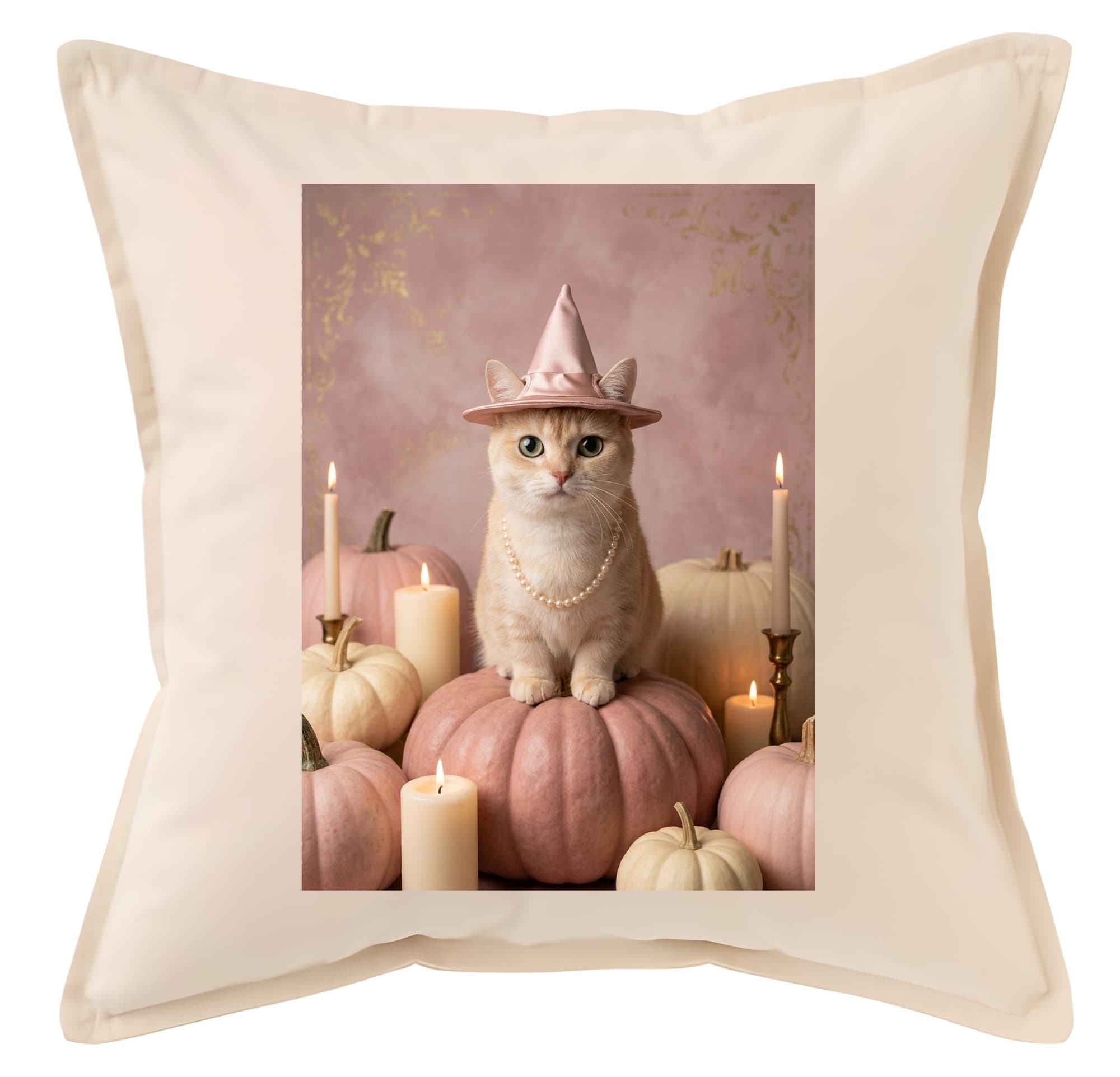 Munchkin Pumpkin & Candlelight Oil-Painting Halloween Cushion