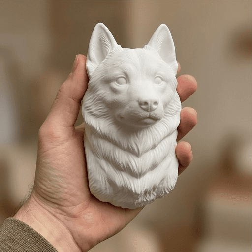 サモエドのルネサンス肖像画壁掛けレリーフ 4