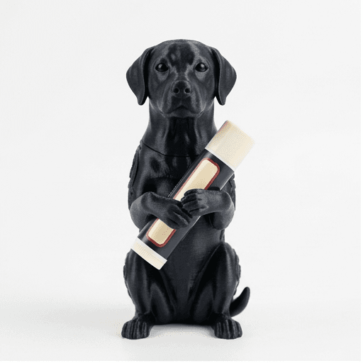 Labrador retriever Renaissance Portrait Lip Balm Case (Silky Black)