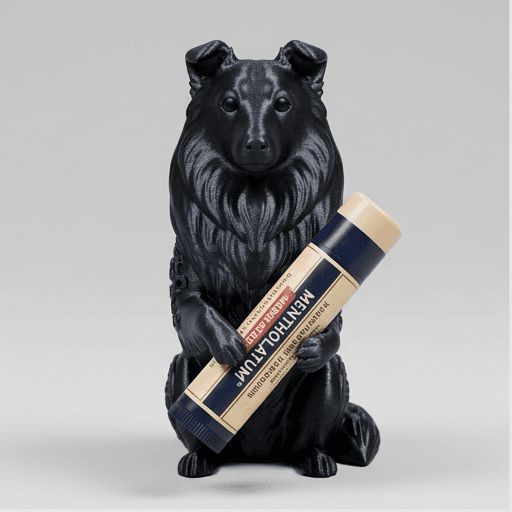 Shetland sheepdog Renaissance Portrait Lip Balm Case (Silky Black)