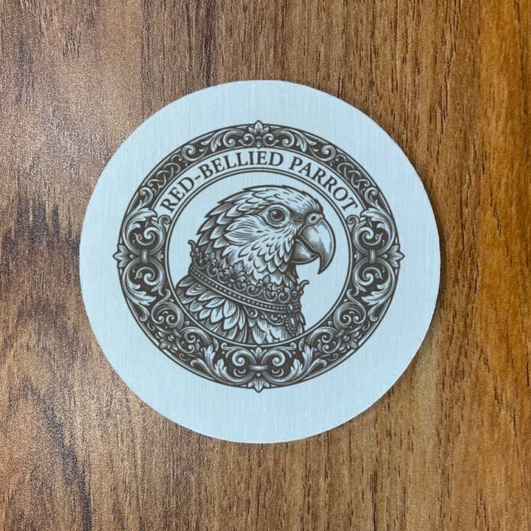 アカハラインコのルネサンス肖像画コースターセット 3