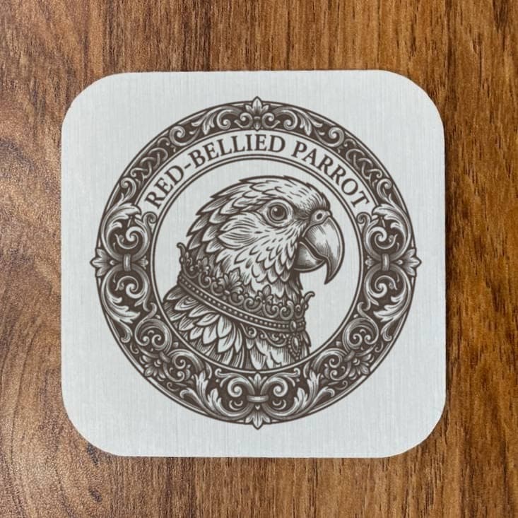 アカハラインコのルネサンス肖像画コースターセット 4