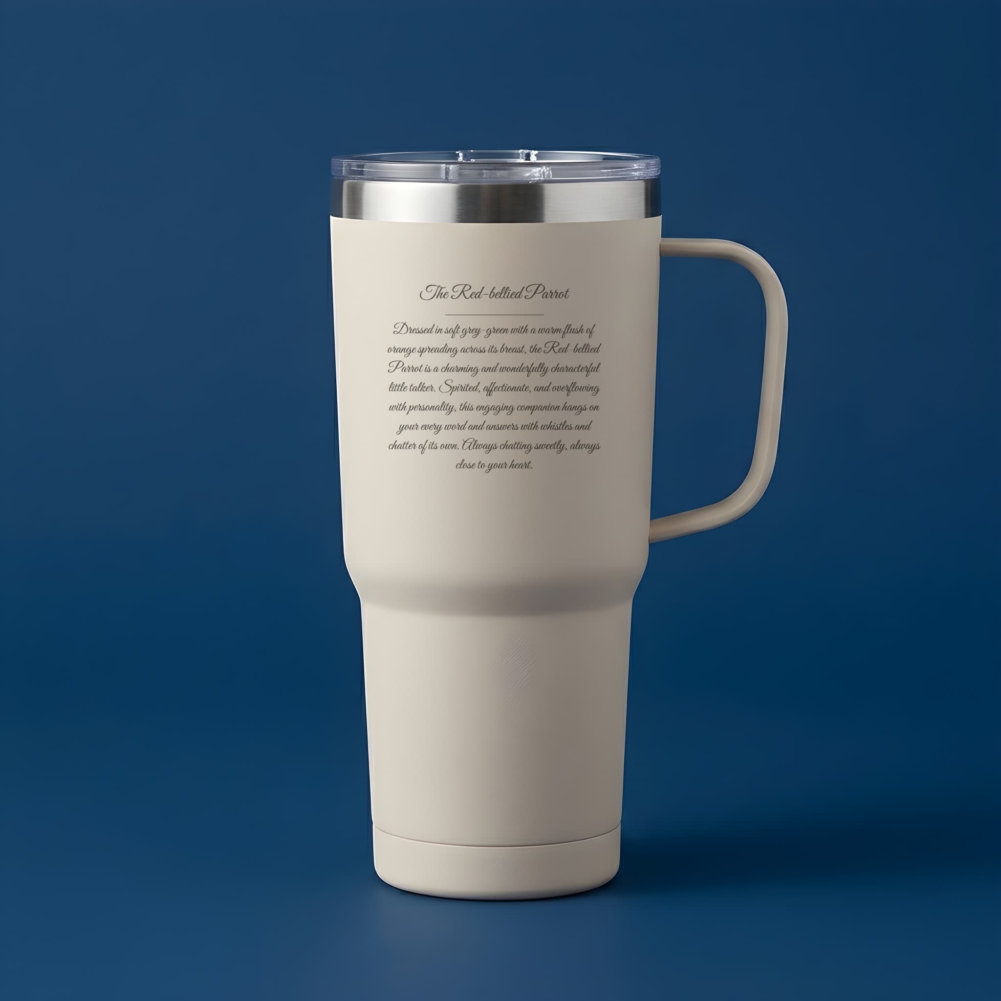 アカハラインコのルネサンス肖像画タンブラー 2