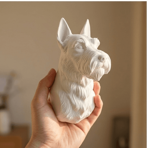 ミニチュアシュナウザーのルネサンス肖像画壁掛けレリーフ 4