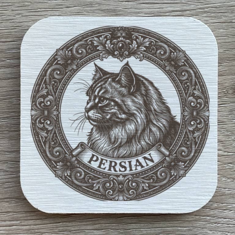 ペルシャ猫のルネサンス肖像画コースターセット