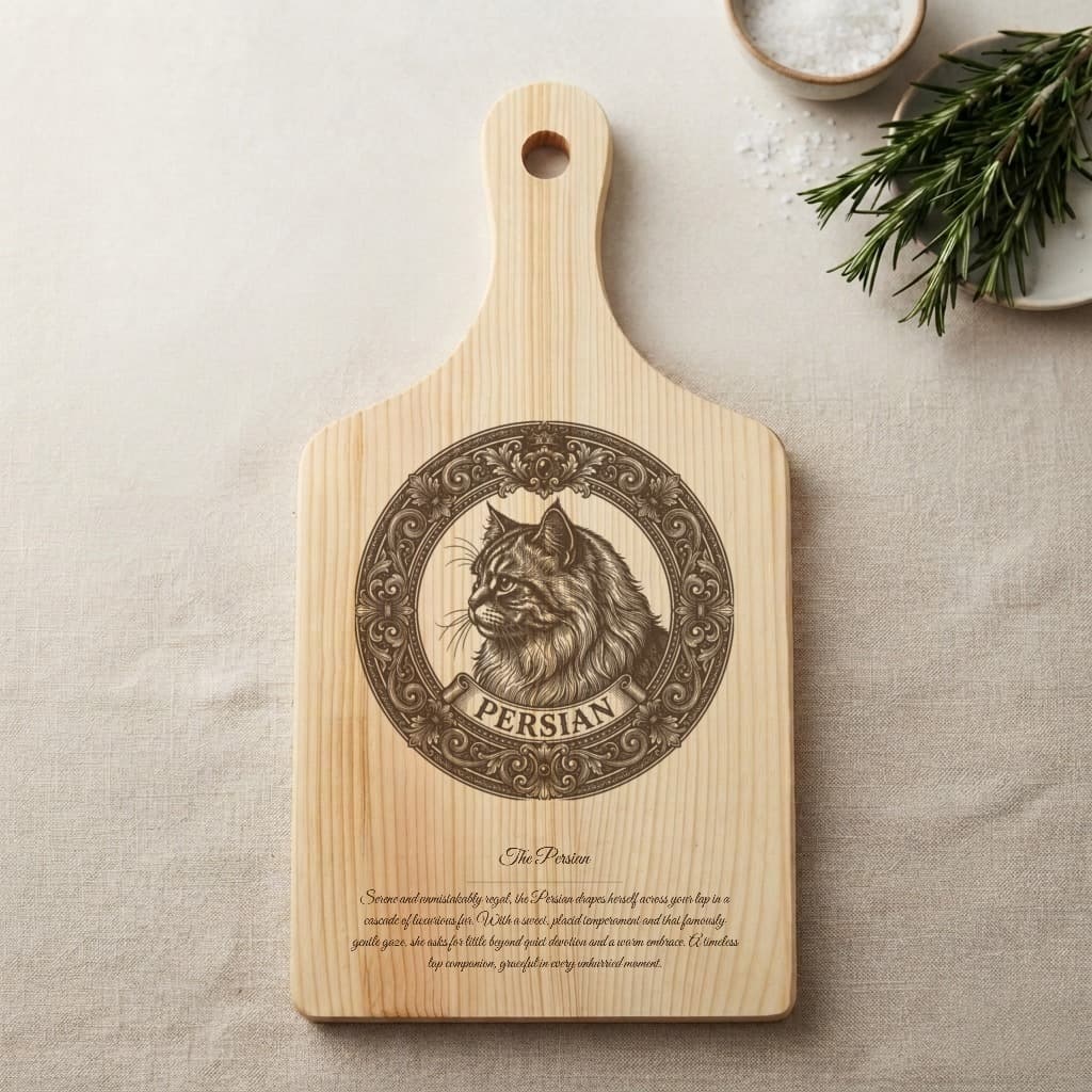 Persian Renaissance Portrait Wooden Cutting Board