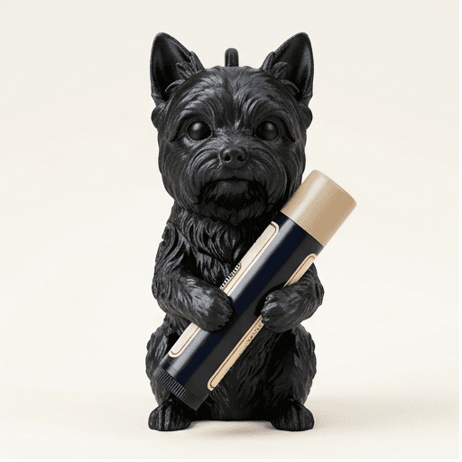Yorkshire terrier Renaissance Portrait Lip Balm Case (Silky Black)