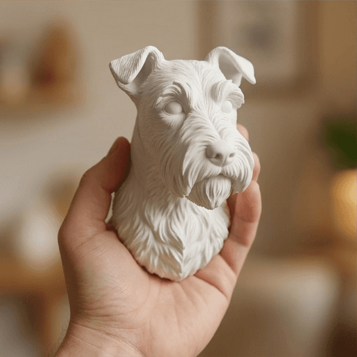 ミニチュアシュナウザーのルネサンス肖像画壁掛けレリーフ 4