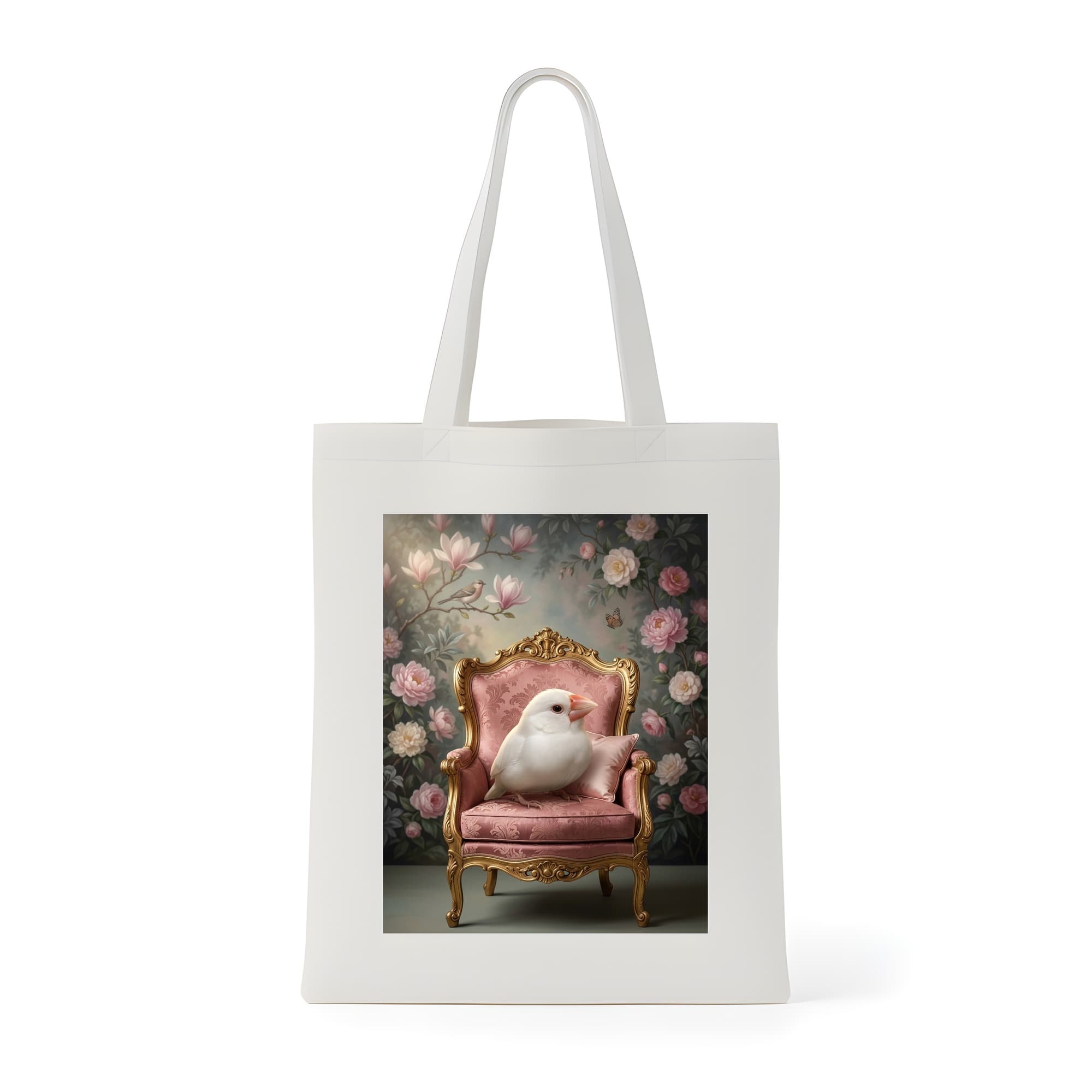 Java sparrow Shabby Pink Oil-Painting Rococo Tote Bag