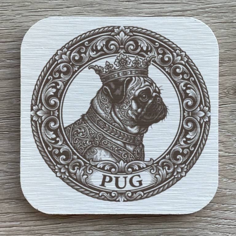 パグのルネサンス肖像画コースターセット