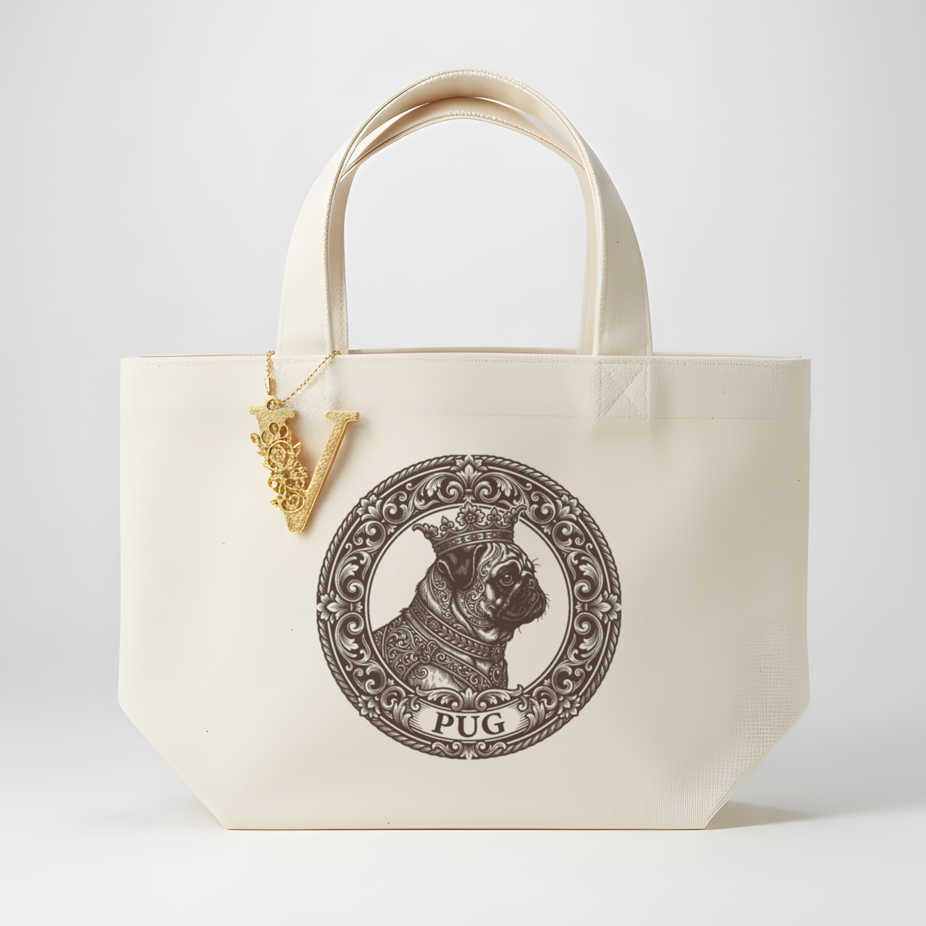 pug Renaissance Portrait Mini Tote Bag