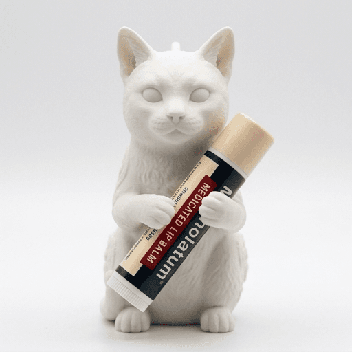 猫のルネサンス肖像画リップケース(シルクホワイト)