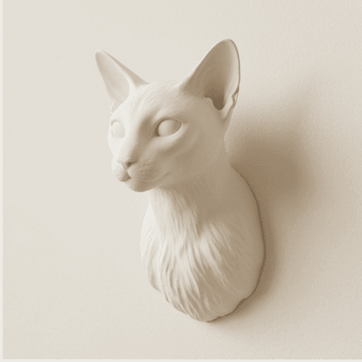 シャム猫のルネサンス肖像画壁掛けレリーフ 2