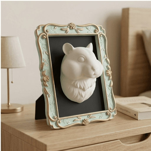 Fancy hamster Renaissance Portrait Wall Relief