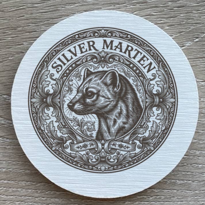 Silver Marten Renaissance Portrait Coaster Set 2