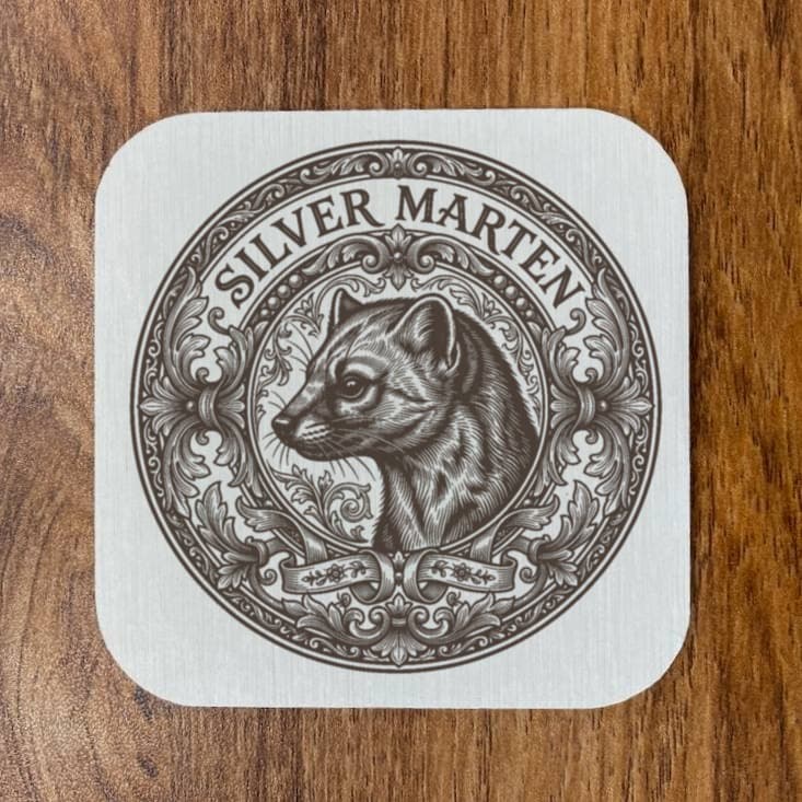 Silver Marten Renaissance Portrait Coaster Set 4
