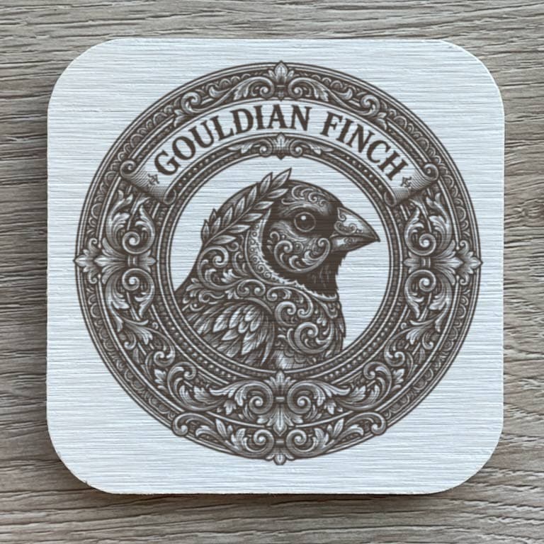コキンチョウのルネサンス肖像画コースターセット