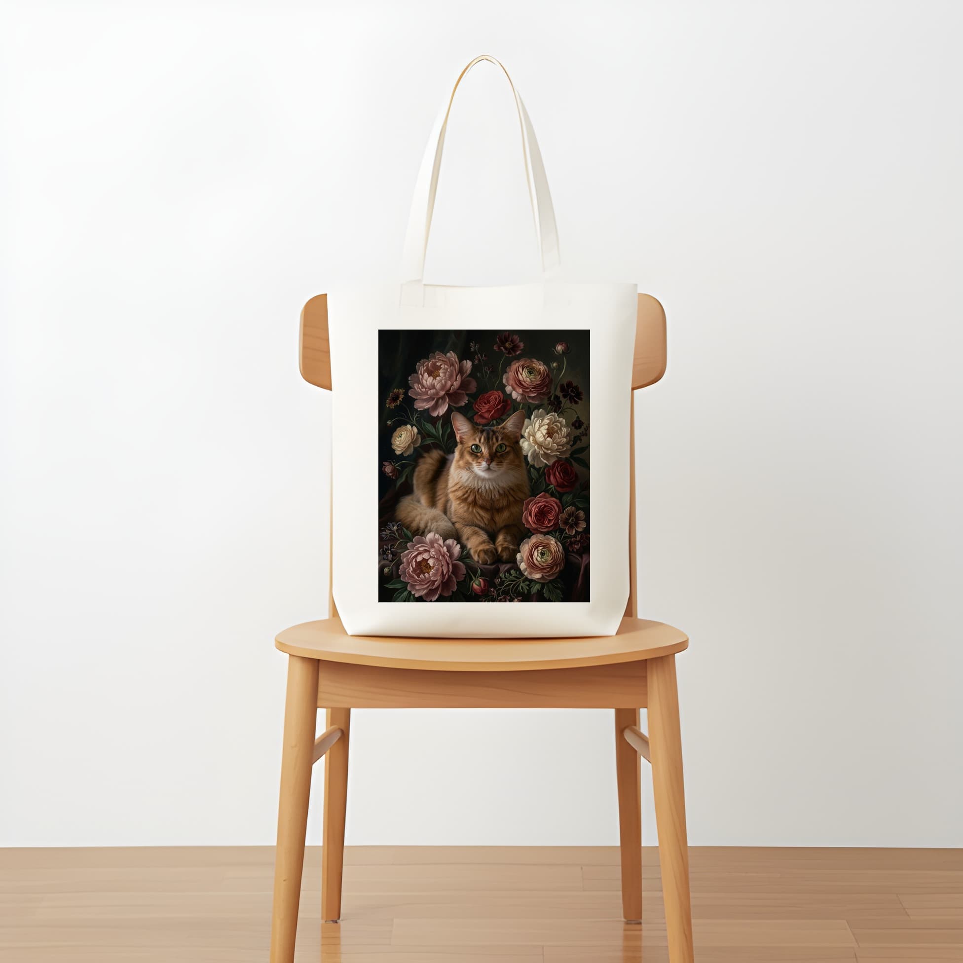 Somali Floral Oil-Painting Floral Tote Bag 5