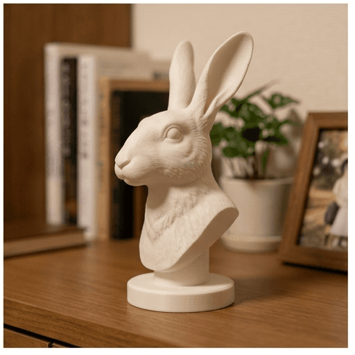 Belgian Hare Renaissance Portrait Bust Sculpture