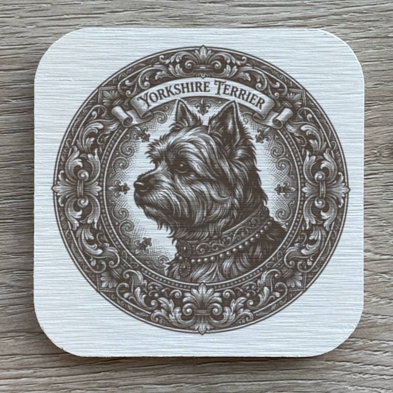 ヨークシャーテリアのルネサンス肖像画コースターセット