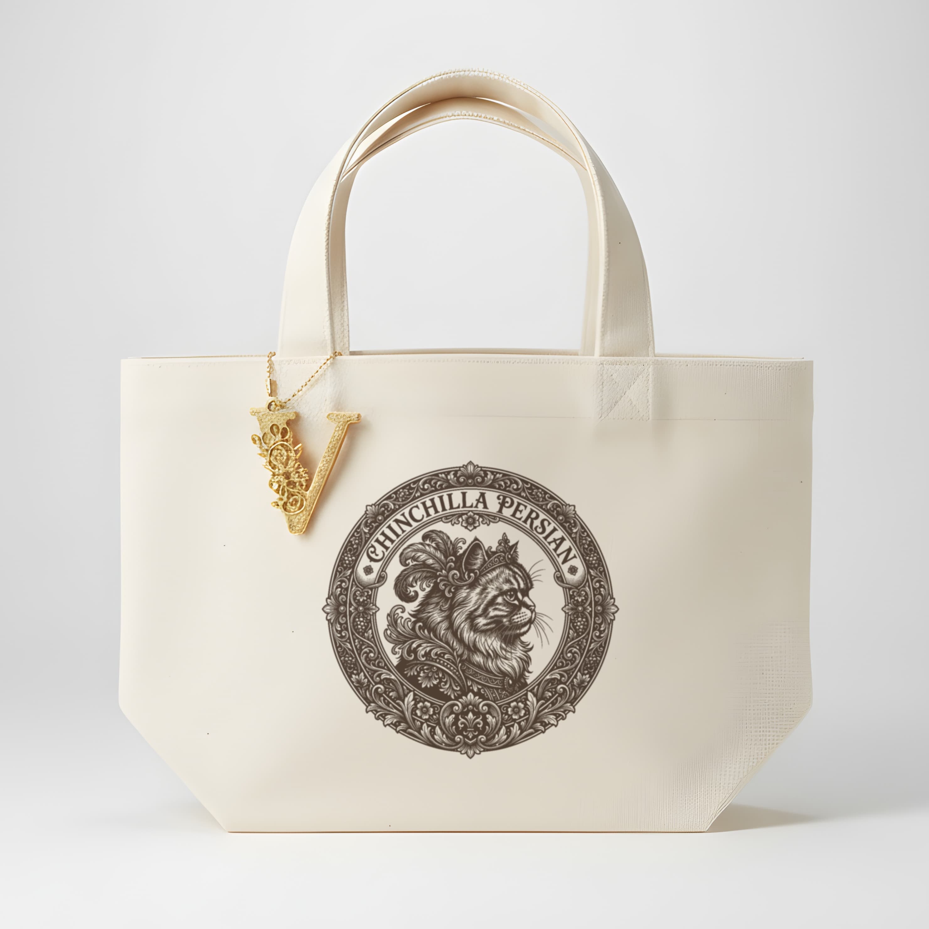Chinchilla Persian Renaissance Portrait Mini Tote Bag