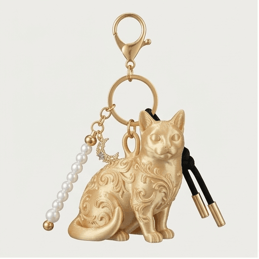 Munchkin Renaissance Portrait Keychain (Silky Gold)