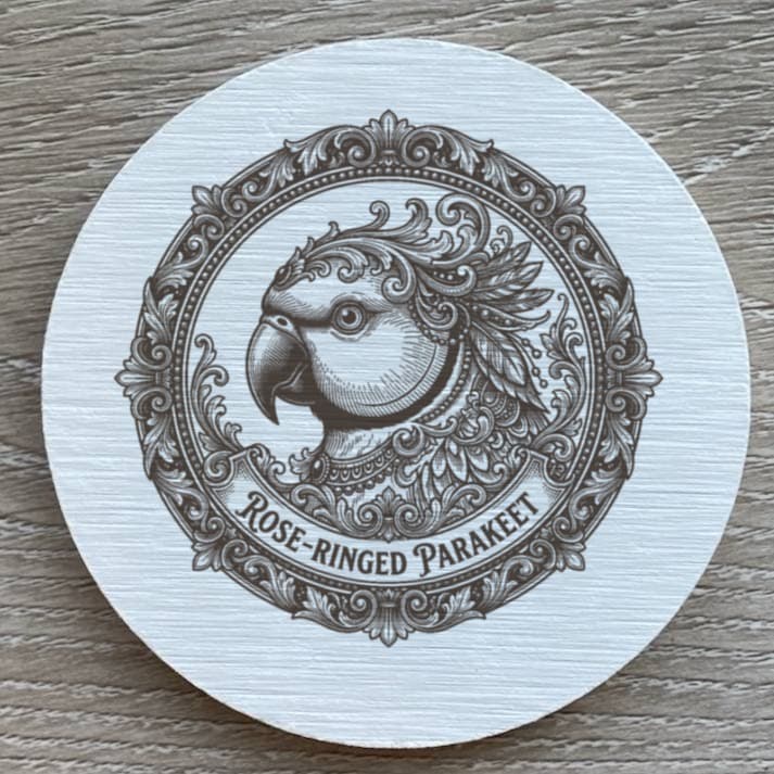 ワカケホンセイインコのルネサンス肖像画コースターセット 2