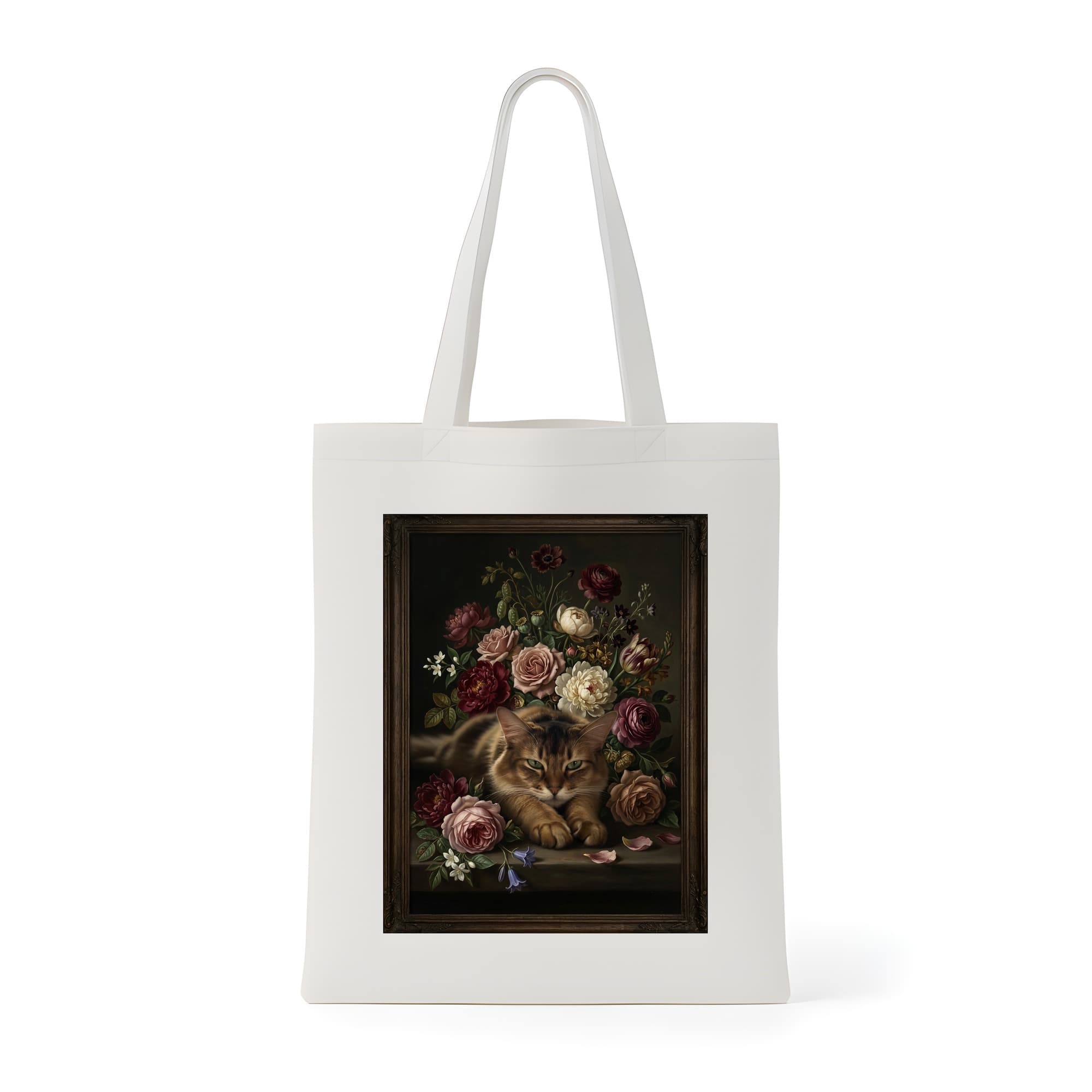 Abyssinian Floral Oil-Painting Floral Tote Bag