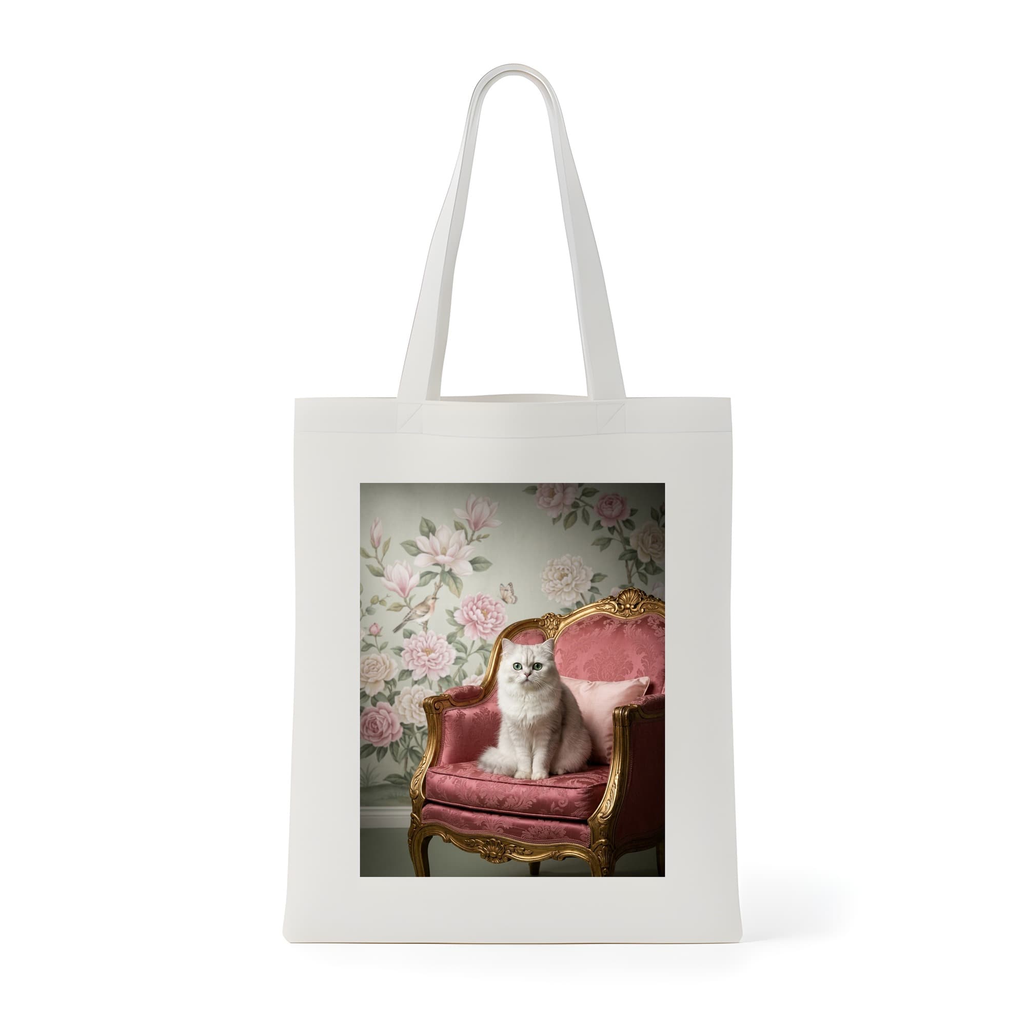 Chinchilla Persian Shabby Pink Oil-Painting Rococo Tote Bag