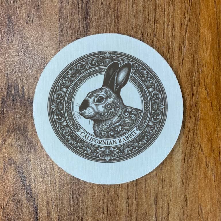 Californian rabbit Renaissance Portrait Coaster Set 3